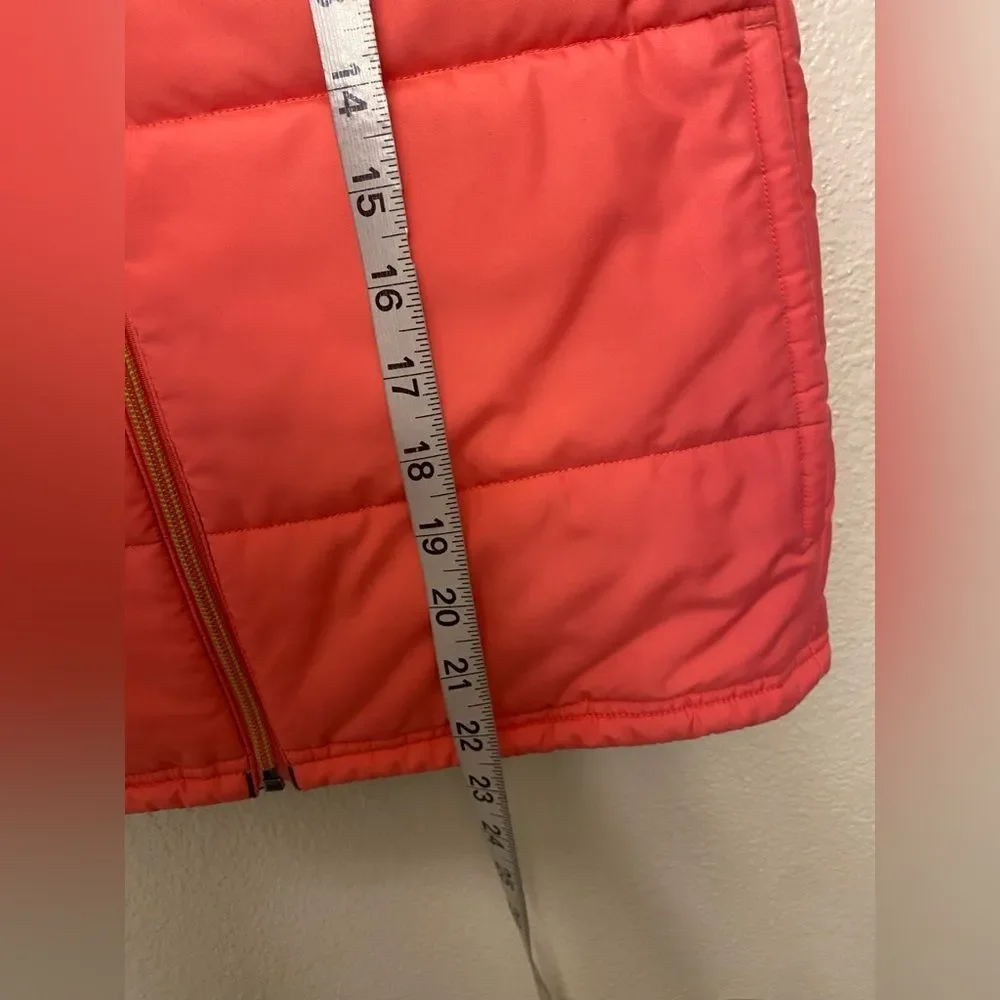 Under Armour color block full-zip puffer vest hot pink blue girls Youth M 10-12